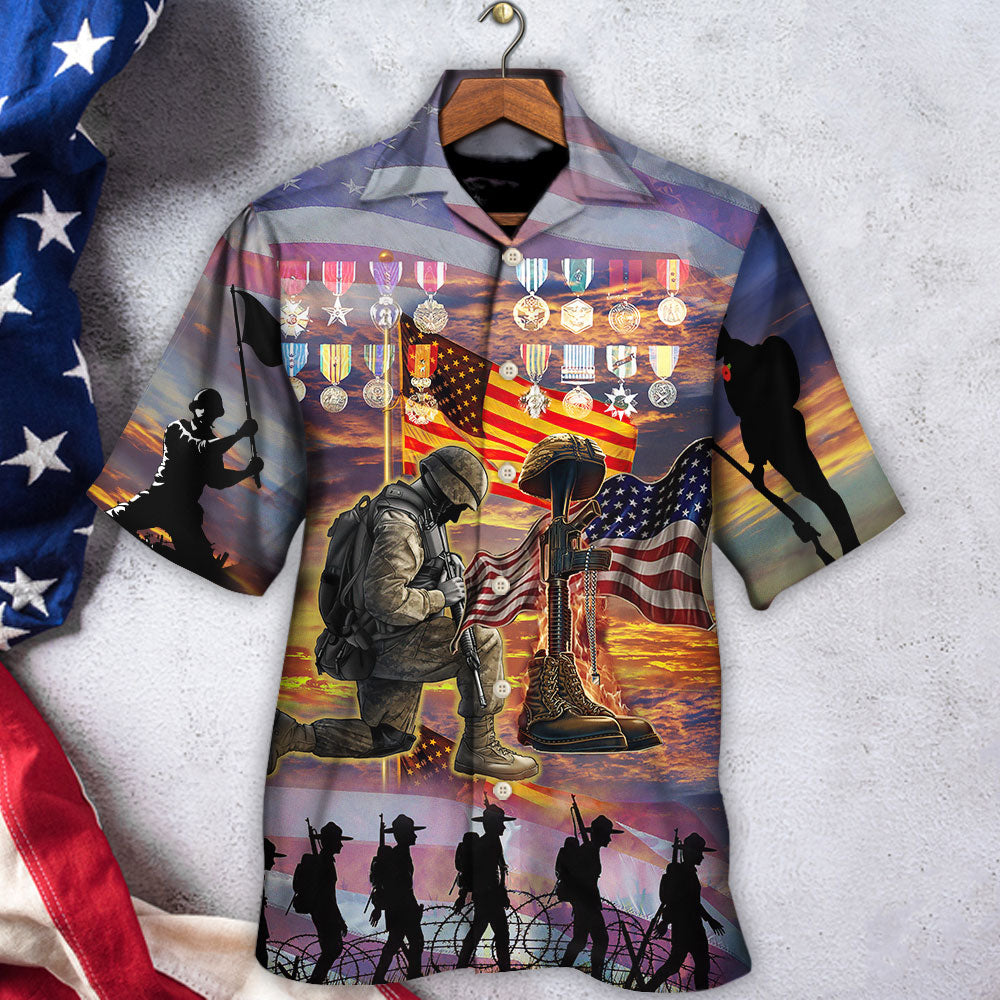 Veteran The High Price Of Freedom Is A Cost Paid By A Brave Few With Lot Of Metals - Hawaiian Shirt - Reefox