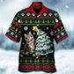 Cat Wreck The Tree Light Funny Ugly Style Christmas - Hawaiian Shirt - Reefox