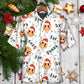 Christmas Hippie Groovy Santa Claus Smile Face - Hawaiian Shirt - Reefox