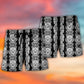 Skull Diamond Pattern Black And White - Beach Short Reefox - Owls Matrix LTD