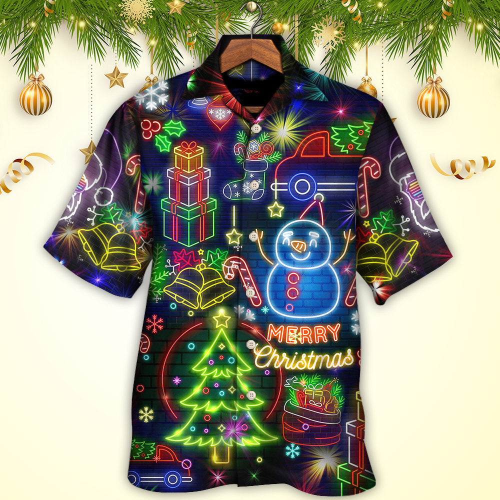 Christmas Bright Neon Lighting - Hawaiian Shirt - Reefox