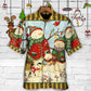 Christmas Cutie Snowman Happy Xmas - Hawaiian Shirt - Reefox