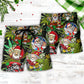 Christmas Weed Smoking Santa Hippie - Beach Short Reefox - Owls Matrix LTD