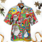 Hippie Santa Merry Xmas - Hawaiian Shirt - Reefox