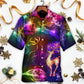 Christmas Reindeer Neon Light Bright - Hawaiian Shirt - Reefox