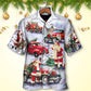 Christmas Santa Claus Funny Red Truck Gift For Xmas Painting Style - Hawaiian Shirt - Reefox