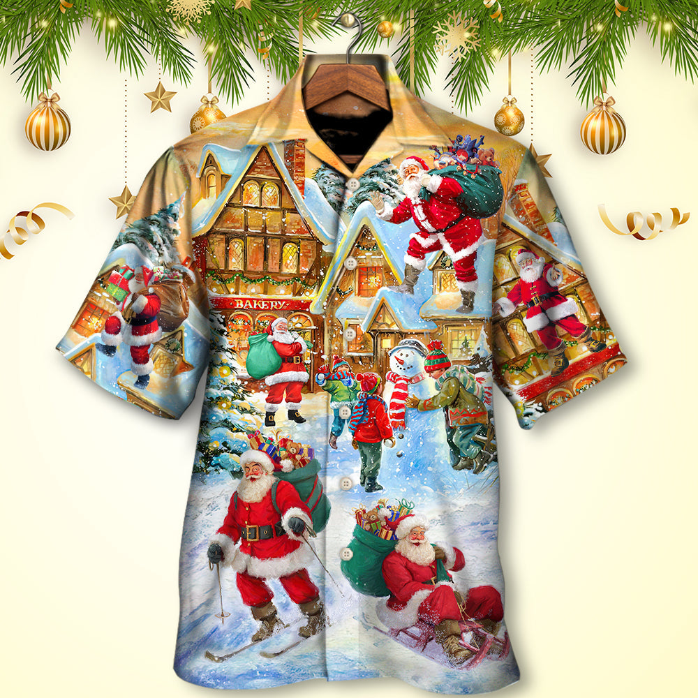 Christmas Santa Claus In The Town Xmas Is Coming - Hawaiian Shirt - Reefox