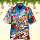 Christmas Funny Santa Claus Drinking Beer Troll Xmas - Hawaiian Shirt - Reefox