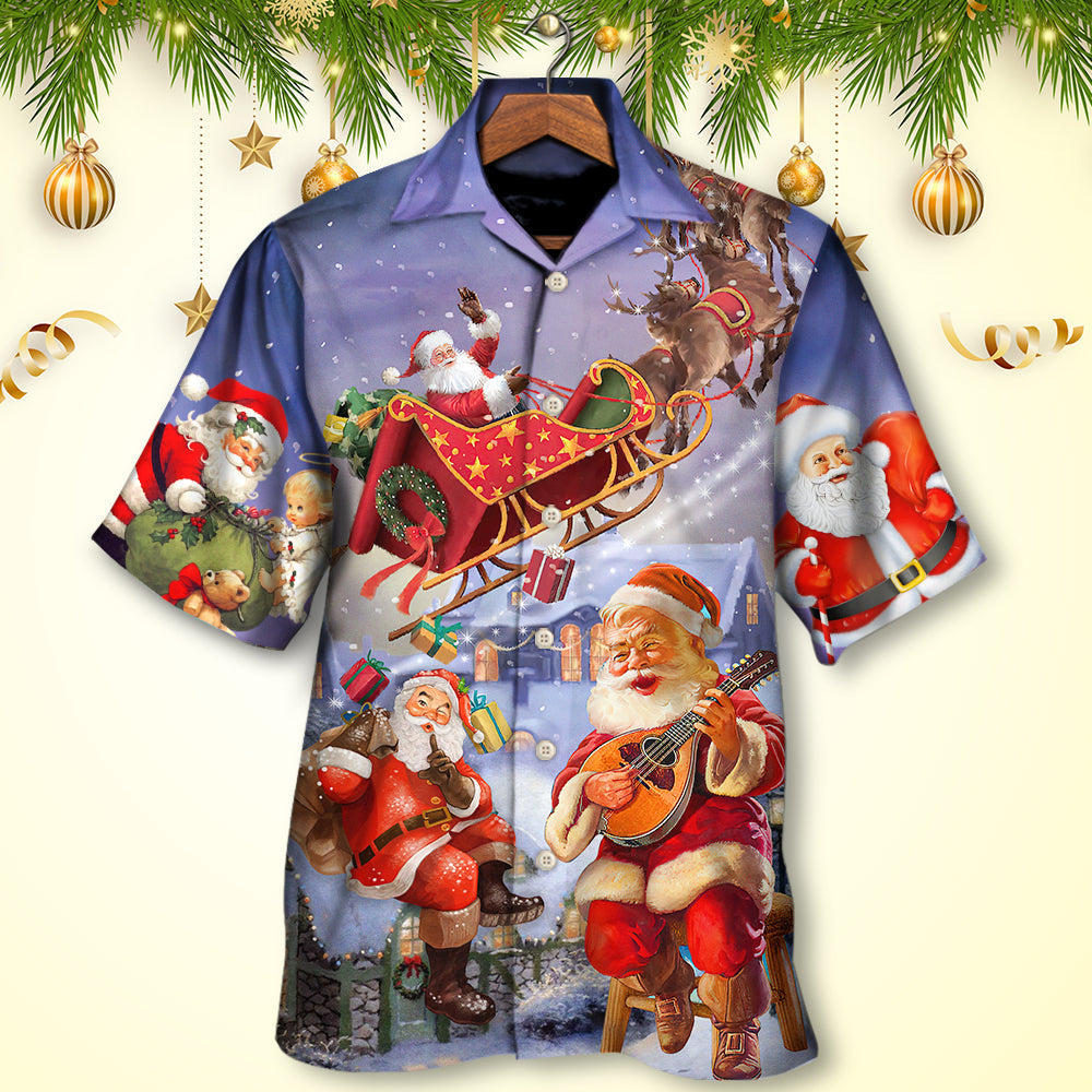 Christmas Santa Claus Funny Art Style - Hawaiian Shirt - Reefox