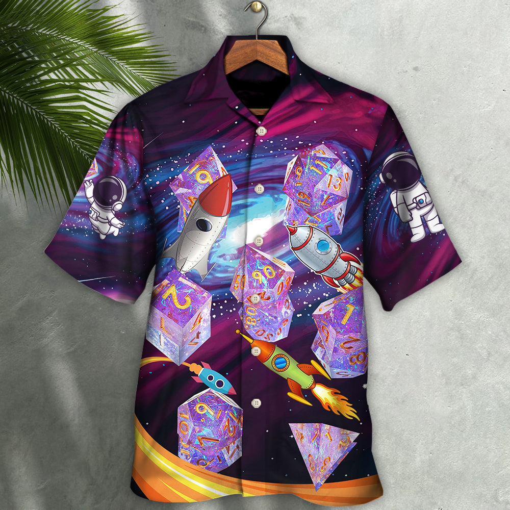 D20 Galaxy Where Are Space Ship Going - Hawaiian Shirt - Reefox