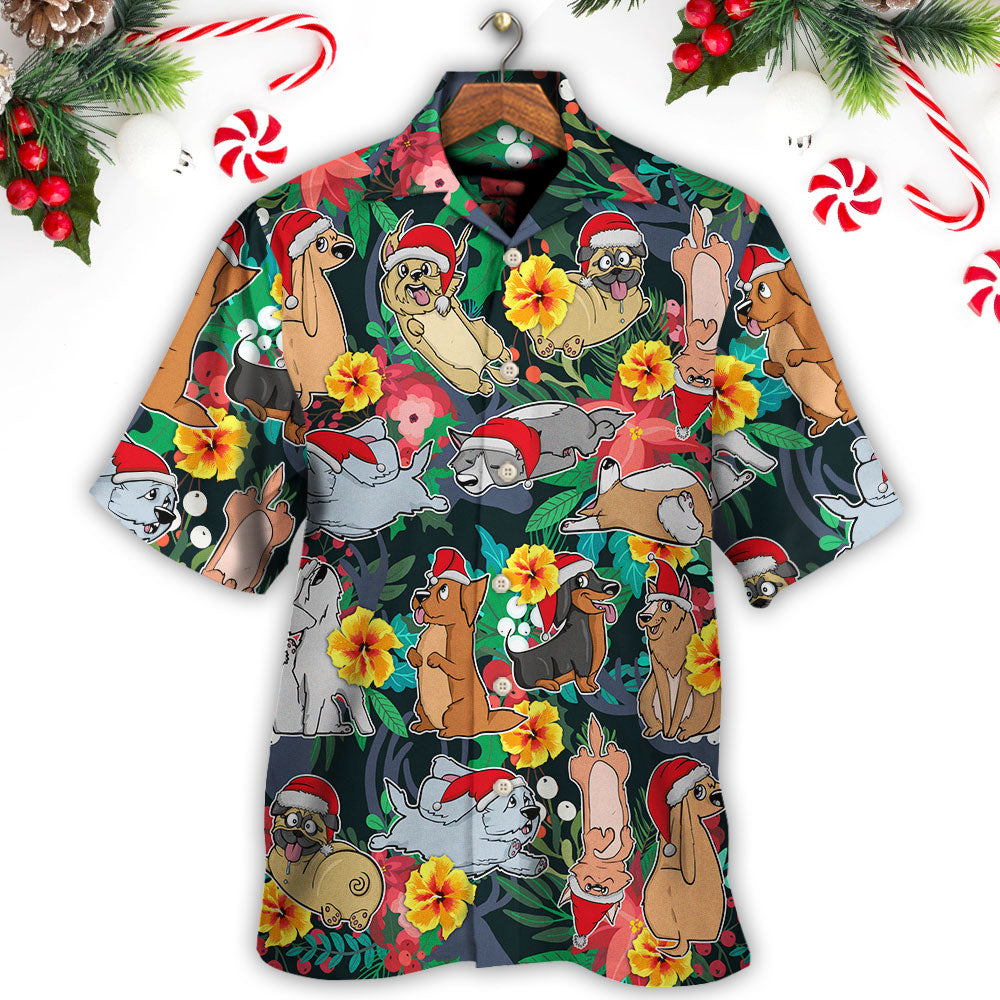 Christmas Dog Santa Merry Xmas - Hawaiian Shirt - Reefox