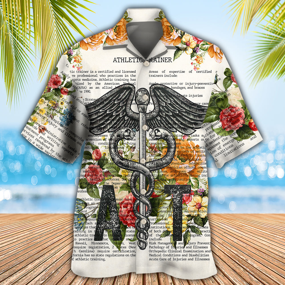 Athletic Trainer Dictionary Floral - Hawaiian Shirt - Reefox