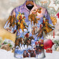 Christmas Santa And Horse Ho Ho Ho Everywhere Merry Xmas - Hawaiian Shirt - Reefox