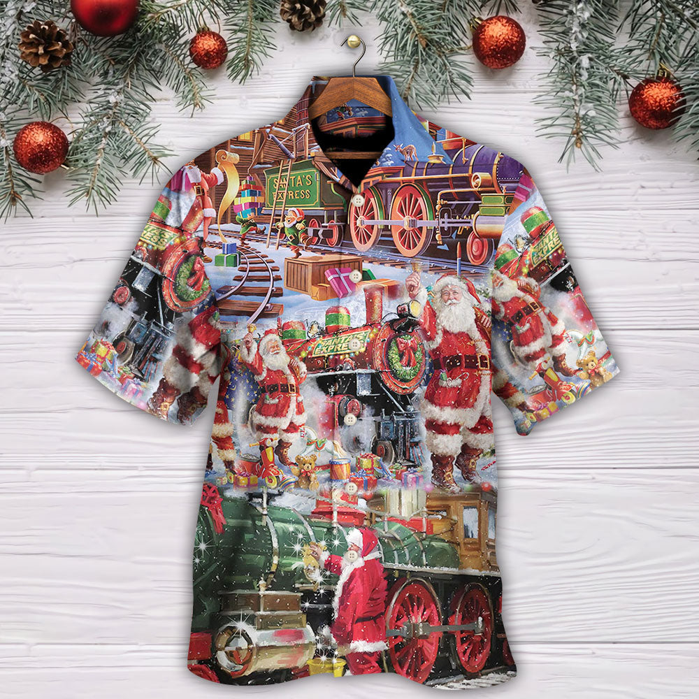 Christmas Santa Snow Village Christmas Spirit Of Giving - Hawaiian Shirt - Reefox