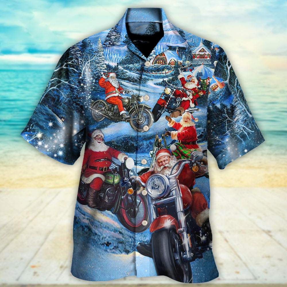 Christmas Driving With Santa Claus In Town - Hawaiian Shirt - Reefox