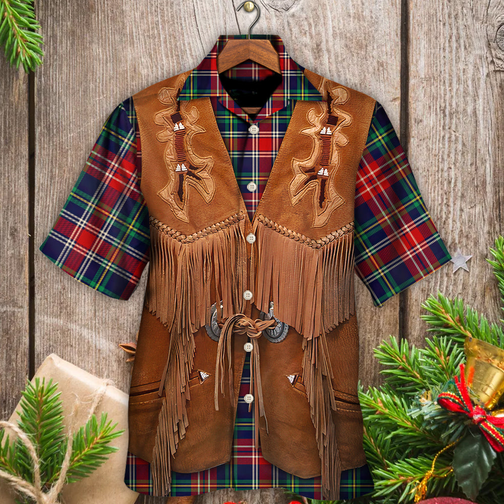 Christmas Santa Cool String Sleeveless Leather - Hawaiian Shirt - Reefox