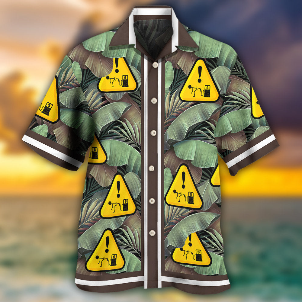 Gas Pump Get Screwed Funny Tropical Leaf - Hawaiian Shirt - Reefox