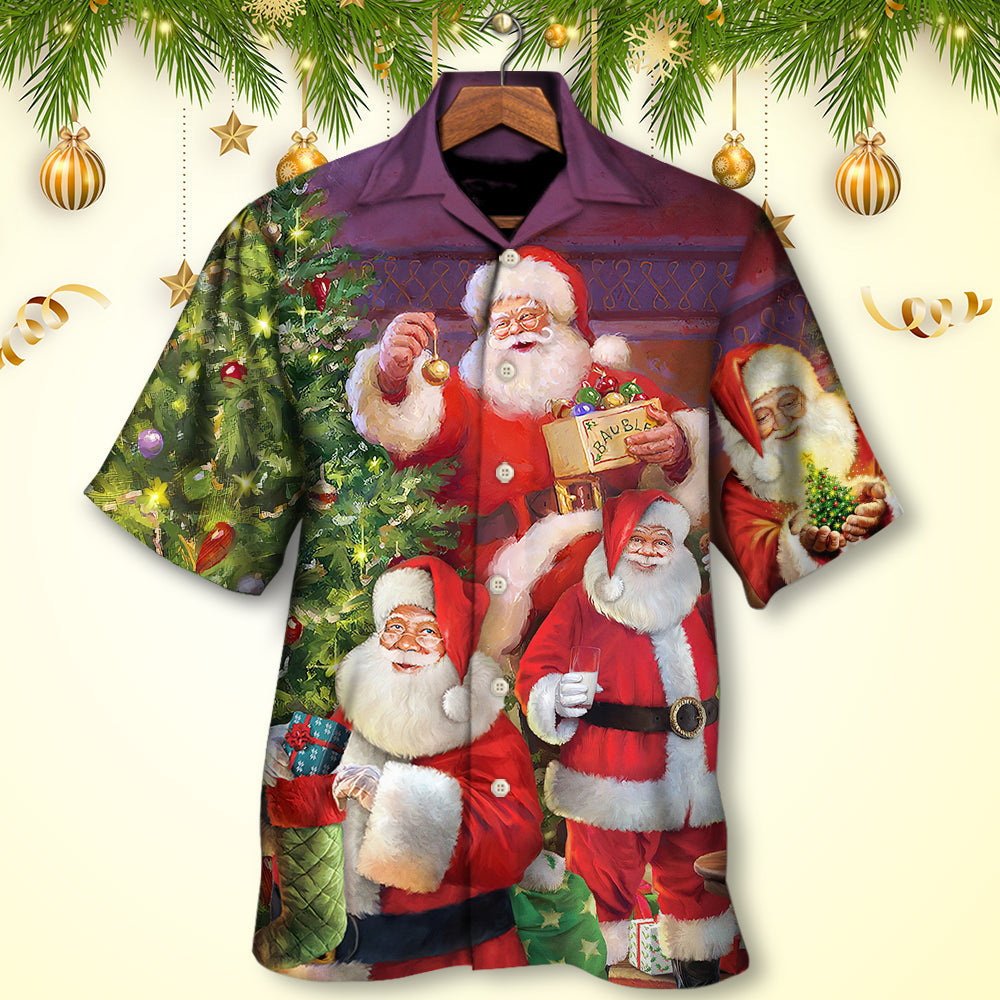 Christmas Funny Santa Claus Gift For Xmas So Happy - Hawaiian Shirt - Reefox