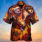 Dragon Red Skull Fire Art Style - Hawaiian Shirt - Reefox