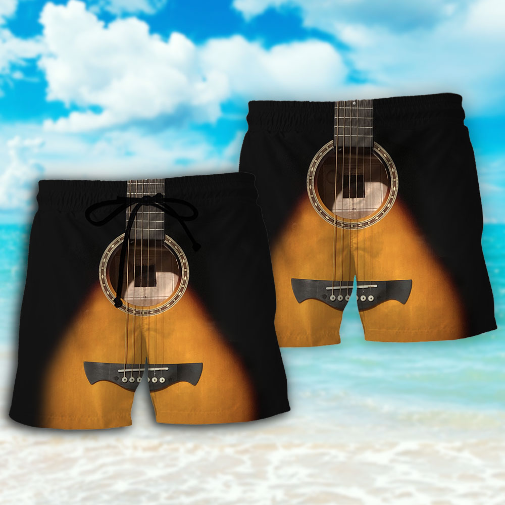 Guitar Wood Music Lover - Beach Short Reefox - Owls Matrix LTD