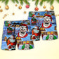 Christmas Skull Santa In The Town Love Xmas - Beach Short Reefox - Owls Matrix LTD