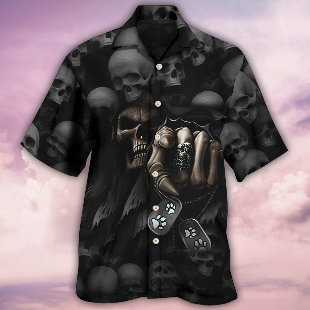 Skull I Love Dogs More Than Humans - Hawaiian Shirt - Reefox