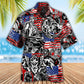 Viking Independence Day Odin Warrior And Wolf - Hawaiian Shirt - Reefox