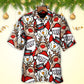 Christmas Cutie Santa And Reindeer Funny Style - Hawaiian Shirt - Reefox