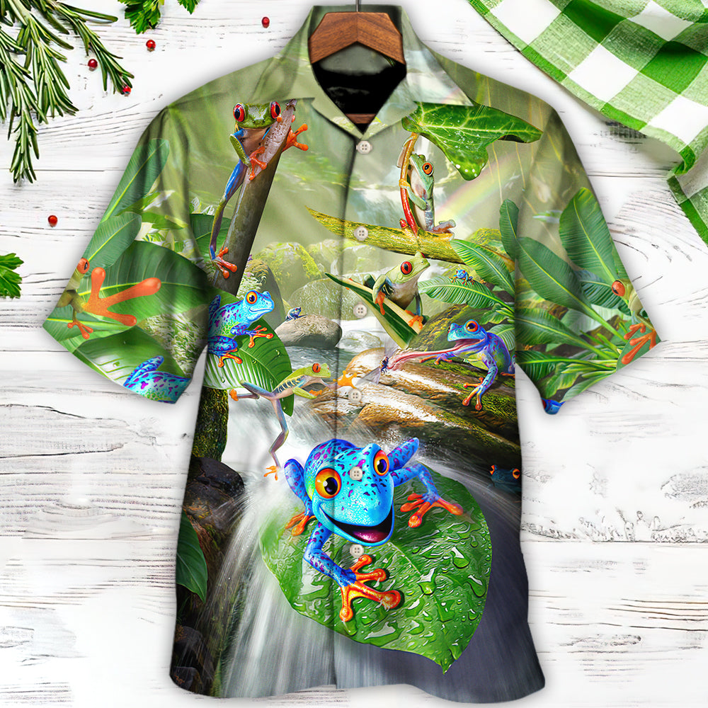 Frog Every Journey Begins With A Single Hop - Hawaiian Shirt - Reefox