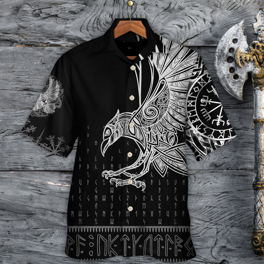 Viking Raven Odin Victory - Hawaiian Shirt - Reefox