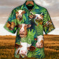 Cow Face Troll Funny Lover Cattle Tropical Style - Hawaiian Shirt - Reefox