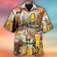 Beer And Hunting Deer Autumn Mountain - Hawaiian Shirt - Reefox