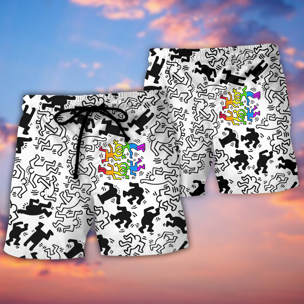 LGBT Be Proud Of Who You Are - Beach Short Reefox - Owls Matrix LTD