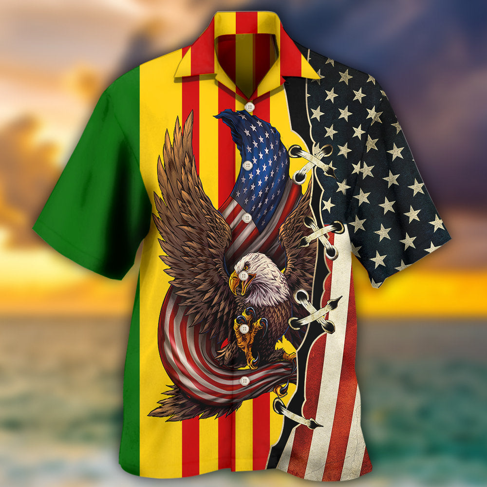 Veteran Vietnam Veteran Eagle Proud - Hawaiian Shirt - Reefox