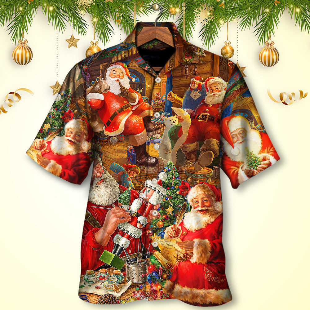 Christmas Funny Santa Claus Gift Xmas Is Coming Art Style - Hawaiian Shirt - Reefox