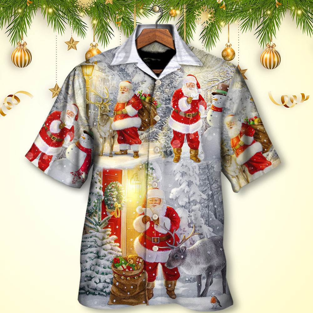 Christmas Santa Claus Lover Animal Light Story Art Style - Hawaiian Shirt - Reefox