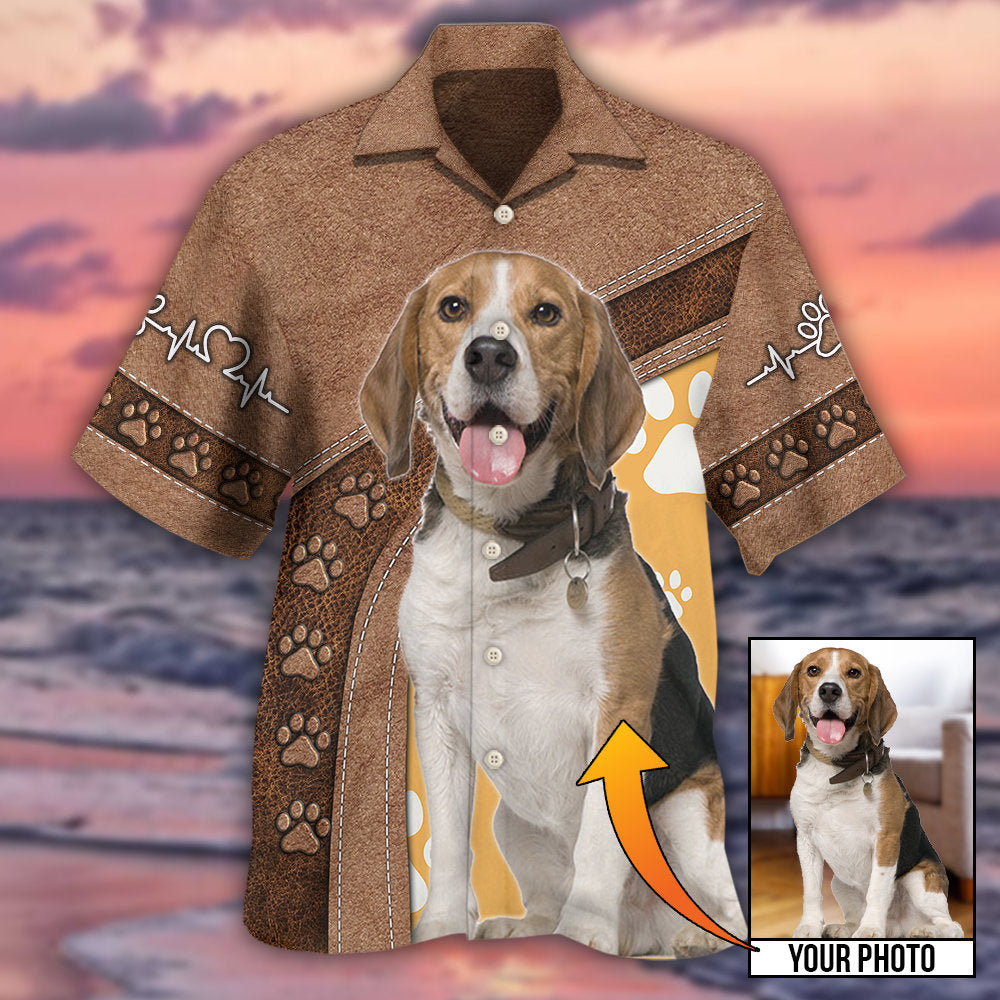 Dog Paw My Lovely Dog Classic Custom Photo Personalized - Hawaiian Shirt - Reefox