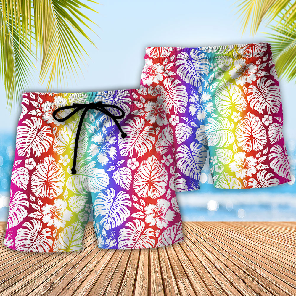 LGBT Tropical Leaf - Beach Short Reefox - Owls Matrix LTD
