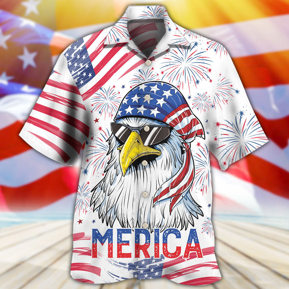 Eagle Independence Day American - Hawaiian Shirt - Reefox