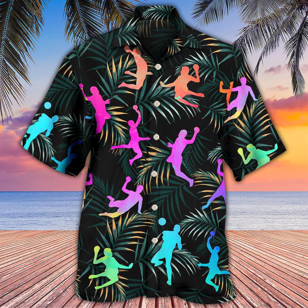 Handball Watercolor Colorful Tropical - Hawaiian Shirt - Reefox