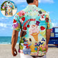Christmas In July Snowman Ice Cream Funny Summer - Hawaiian Shirt