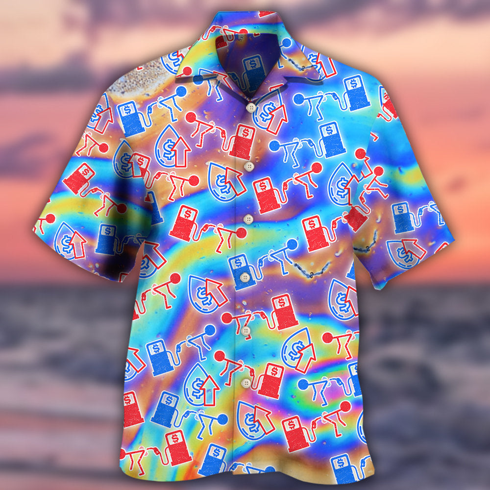 Gas Pump Oil Fuel Petrol - Hawaiian Shirt - Reefox