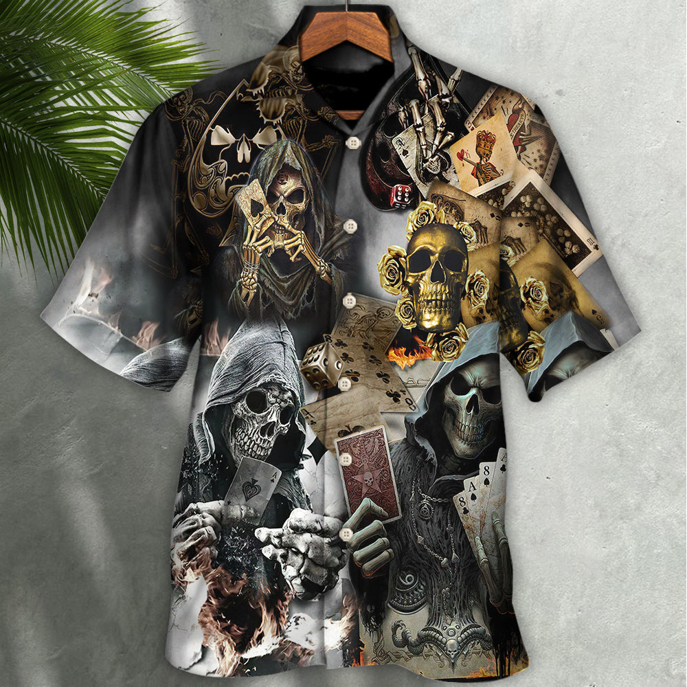 Skull Gambling The Death Game End - Hawaiian Shirt - Reefox