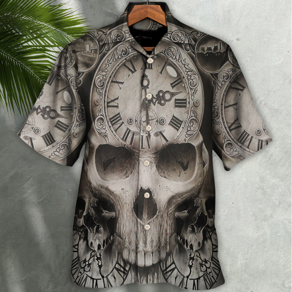 Skull This Time Is Ending - Hawaiian Shirt - Reefox
