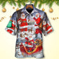 Christmas Funny Santa Claus Happy Xmas Is Coming Art Style Cool - Hawaiian Shirt - Reefox