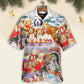 Dog Snowman Christmas Tree Merry Xmas - Hawaiian Shirt - Reefox
