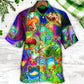 Frog Colorful Tropical Enjoying A Day Of Fun - Hawaiian Shirt - Reefox