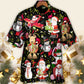 Christmas Joyful Santa Snowman Merry Xmas - Hawaiian Shirt - Reefox