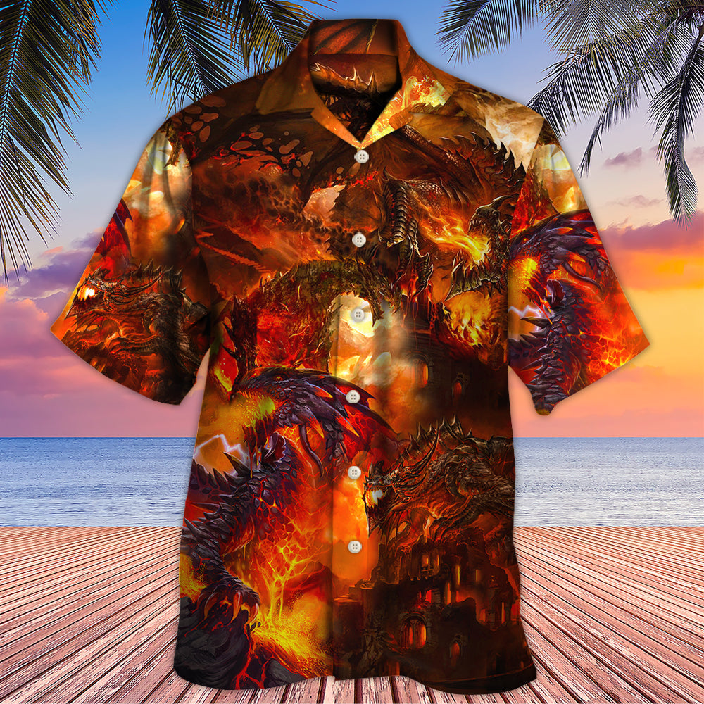 Dragon Red Style - Hawaiian Shirt - Reefox