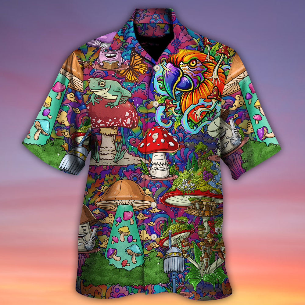 Hippie Mushroom Peace Lover - Hawaiian Shirt - Reefox